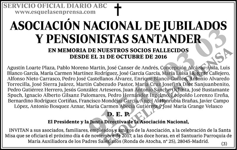 Asociación Nacional de Jubilados y Pensionistas Santander